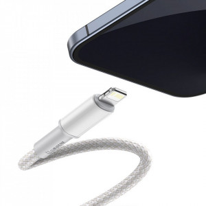Кабел за зареждане и данни BASEUS USB Type C към Lightning с бързо зареждане Power Delivery 20 W 1m бял (CATLGD-02) - Img 2