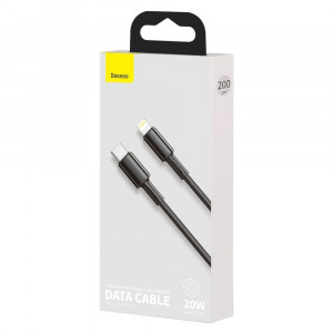 Кабел за зареждане и данни BASEUS USB Type C към Lightning с бързо зареждане Power Delivery 20 W 2m черен (CATLGD-A01) - Img 5