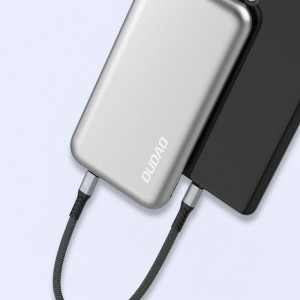 Кабел за зареждане и данни DUDAO L10C USB Type C към USB Type C Power Delivery 100W 0.23m черен (L10C) - Img 8