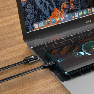 Кабел за зареждане и данни DUDAO USB Type A към USB Type C Super с бързо зареждане 1m (L5G) черен - Img 6