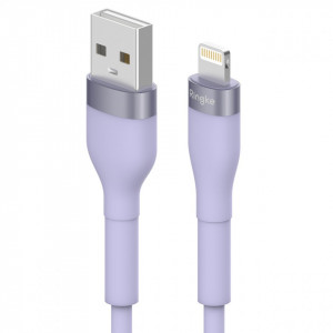 Кабел за зареждане и данни RINGKE USB Type A към Lightning 480Mb/s 12W 2m лилав (CB09970RS) - Img 1
