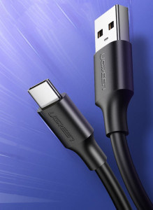 Кабел за зареждане и данни UGREEN USB Type A към USB Type C 480Mb/s 3A 1.5 m черен (US287 60117) - Img 13