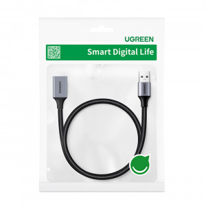 Кабел за зареждане и данни UGREEN USB Type A 3.0 5Gb/s 2m сив (US115) - Img 5