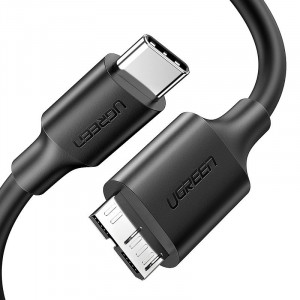 Кабел за зареждане и данни UGREEN USB Type C към micro USB SuperSpeed 3.0 1m черен (US312 20103) - Img 2