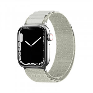 Каишка със стоманена закопчалка Alpine - Apple Watch 41mm Series 9 / 41mm Series 8 / 41mm Series 7 / 40mm Series 6 / 40mm SE / 40mm Series 5 / 40mm Series 4 / 38mm Series 3 / 38mm Series 2 / 38mm (1st gen) сребрист - Img 1