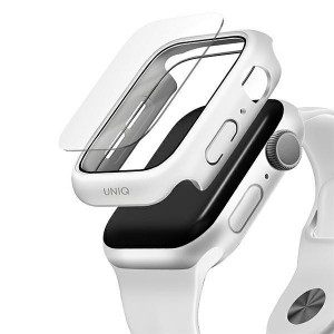 Калъф за корпус със стъклен протектор UNIQ Nautic - Apple Watch 44mm SE / 44mm Series 6 / 44mm Series 5 / 44mm Series 4 бял - Img 2