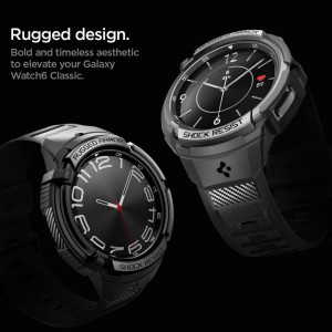 Калъф за корпус с каишка SPIGEN Rugged Armor Pro - Samsung Galaxy Watch6 Classic 47mm черен мат - Img 14