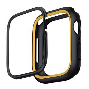 Калъф за корпус с рамка UNIQ Moduo - Apple Watch 40mm SE / 41mm Series 8 / 41mm Series 7 / 40mm Series 6 / 40mm Series 5 / 40mm Series 4 черен / горчица - Img 2