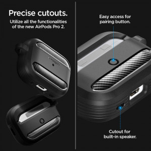 Калъф за слушалки SPIGEN Rugged Armor – AirPods Pro 1 / 2 черен мат - Img 15