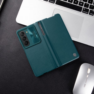 Калъф от еко кожа с подвижно покритие за камерата NILLKIN Qin Leather Pro - Samsung Galaxy Z Fold5 черен - Img 16