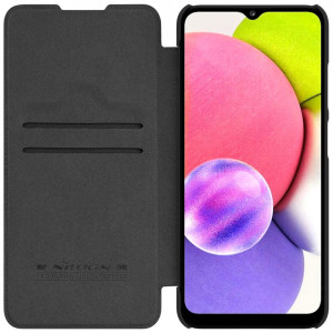 Калъф тип книга от еко кожа NILLKIN Qin - Samsung Galaxy A03s черен - Img 6