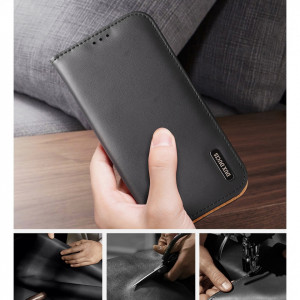 Калъф тип книга от естествена кожа DUX DUCIS Hivo със система против кражба - iPhone 14 Pro Max червен - Img 10