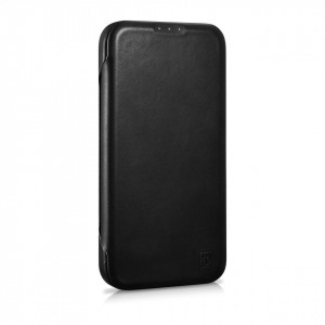 Калъф тип книга от естествена кожа iCARER CE Oil Wax Premium MagSafe - iPhone 14 Plus черен - Img 5