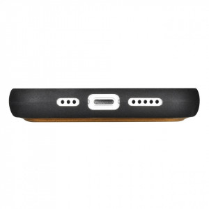 Калъф тип книга от естествена кожа iCARER Oil Wax Wallet 2в1 против кражба - iPhone 14 Pro кафяв - Img 6