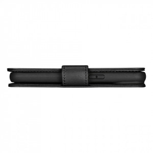 Калъф тип книга от естествена кожа iCARER Oil Wax Wallet 2в1 против кражба - iPhone 14 Plus черен - Img 3