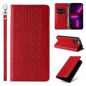 Калъф тип книга с връзка Magnet Strap - iPhone 12 Pro Max червен - Img 3
