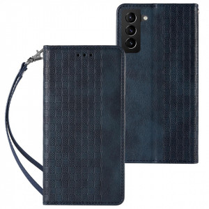 Калъф тип книга с връзка Magnet Strap - Samsung Galaxy A23 / A23 5G син - Img 1