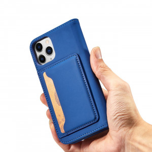 Калъф тип книга с външен джоб Magnet Card - iPhone 12 Pro син - Img 11