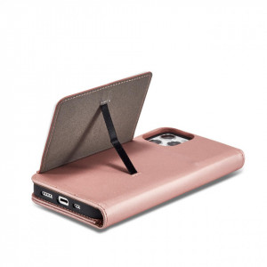 Калъф тип книга с външен джоб Magnet Card - iPhone 12 Pro Max розов - Img 9