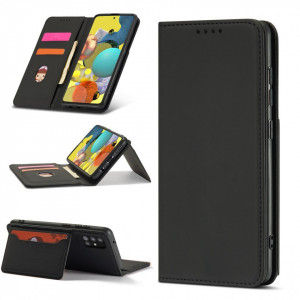 Калъф тип книга с външен джоб Magnet Card - Samsung Galaxy A12 черен - Img 5