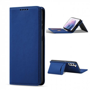 Калъф тип книга с външен джоб Magnet Card - Samsung Galaxy S22+ син - Img 3