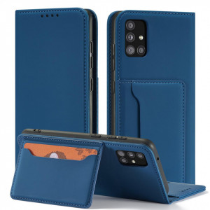 Калъф тип книга с външен джоб Magnet Card - Xiaomi Redmi Note 11 Pro / 11 Pro 5G / 11E Pro 5G син - Img 2