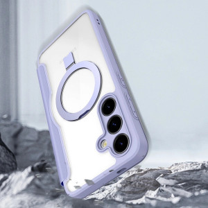 Калъф тип книга с прозрачен гръб и стойка DUX DUCIS Skin X Pro MagSafe - Samsung Galaxy S24 лилав - Img 15