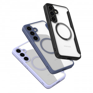 Калъф тип книга с прозрачен гръб DUX DUCIS Skin X Pro MagSafe - Samsung Galaxy S24+ син - Img 3