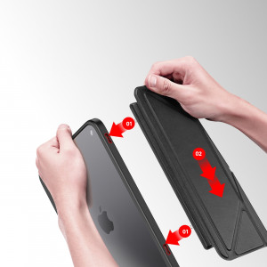 Калъф тип книга с функция стойка и Smart Sleep функция DUX DUCIS Magi с място за писалка - iPad mini 8.3" (6th gen 2021) сив - Img 15