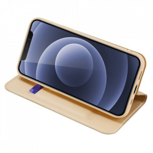Калъф тип книга DUX DUCIS Skin Pro - iPhone 13 златист - Img 4