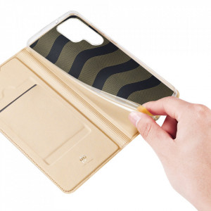 Калъф тип книга DUX DUCIS Skin Pro - Samsung Galaxy S22 Ultra златист - Img 8