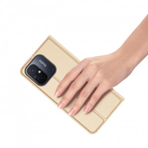 Калъф тип книга DUX DUCIS Skin Pro - Xiaomi Poco C55 / Redmi 12C Cover златист - Img 7
