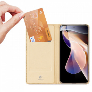 Калъф тип книга DUX DUCIS Skin Pro - Xiaomi Poco M4 Pro 5G златист - Img 2