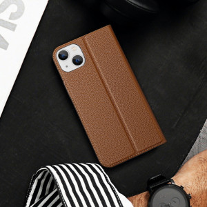 Калъф тип книга DUX DUCIS Skin X2 - iPhone 14 Plus кафяв - Img 4