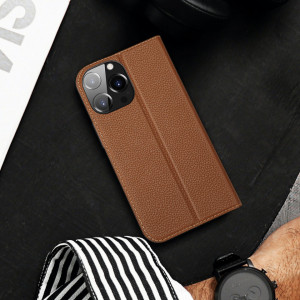 Калъф тип книга DUX DUCIS Skin X2 - iPhone 14 Pro Max кафяв - Img 7