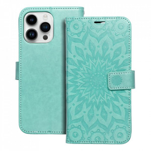 Калъф тип книга FORCELL Mezzo - iPhone 14 Pro Max (мандала) зелен - Img 1