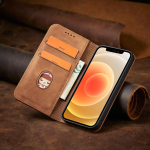 Калъф тип книга Magnet Fancy - iPhone 12 Pro Max кафяв - Img 12