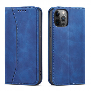 Калъф тип книга Magnet Fancy - iPhone 12 Pro Max син - Img 1
