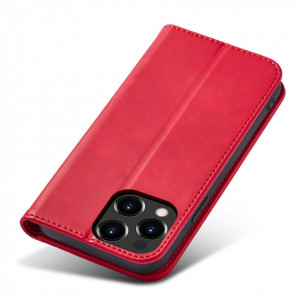 Калъф тип книга Magnet Fancy - iPhone 14 Pro червен - Img 2