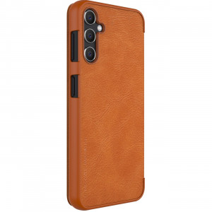 Калъф тип книга NILLKIN Leather - Samsung Galaxy A14 / A14 5G кафяв - Img 4