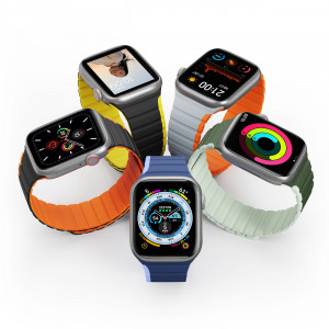 Магнитна каишка Dux Ducis LD - Apple Watch Ultra 49mm / Ultra 2 49mm / 45mm Series 9 / 45mm Series 8 / 45mm Series 7 / 44mm SЕ (2nd gen) / 44mm SE / 44mm Series 6 / 44mm Series 5 / 44mm Series 4 / 42mm Series 3 / 42mm Series 2 син - Img 2