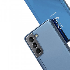 Огледален калъф тип книга Clear View - Samsung Galaxy S22+ син - Img 5