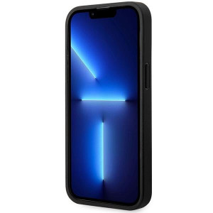 Оригинален гръб от еко кожа BMW Leather Diamond MagSafe BMHMP14L22RFGK - iPhone 14 Pro черен - Img 5