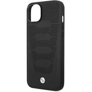 Оригинален гръб от еко кожа BMW Leather Seats BMHCP14S22RPSK - iPhone 14 черен - Img 6