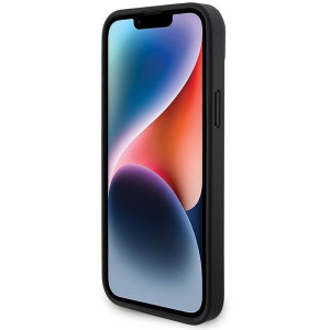 Оригинален гръб от естествена и еко кожа BMW Leather Carbon - iPhone 15 Plus черен - Img 5
