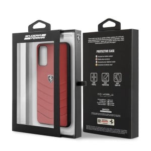 Оригинален гръб от естествена кожа FERRARI Heritage Quilted FEHQUHCS62RE - Samsung Galaxy S20 / S20 5G червен - Img 7