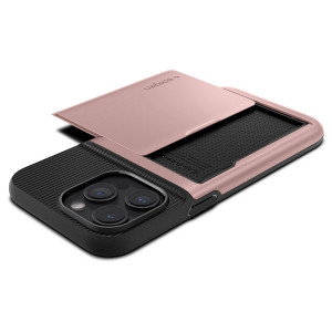 Оригинален гръб със слот за карта SPIGEN Slim Armor CS - iPhone 15 Pro розов - Img 9