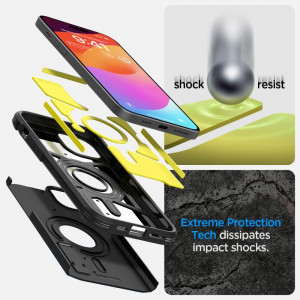 Оригинален гръб със стойка SPIGEN Tough Armor MagSafe - iPhone 15 черен - Img 12