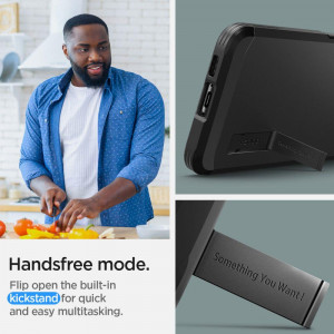 Оригинален гръб със стойка SPIGEN Tough Armor - Samsung Galaxy S23 черен - Img 15