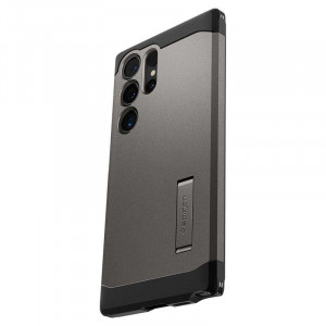 Оригинален гръб със стойка SPIGEN Tough Armor - Samsung Galaxy S24 Ultra металносив - Img 2